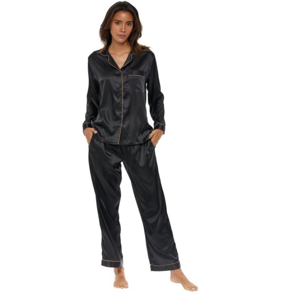 Alexander Del Rossa Satin
Pajamas with Pockets, PJ and Matching Sleep
Ma… - Picture 2 of 6